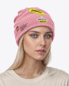 Woman in a Beanie Mockup