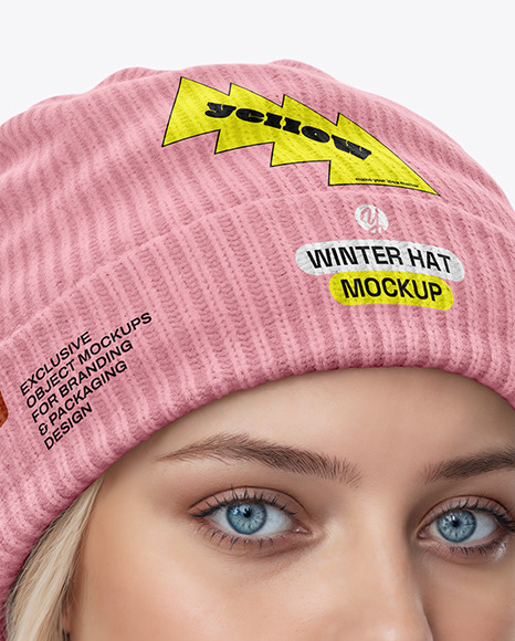 Woman in a Beanie Mockup