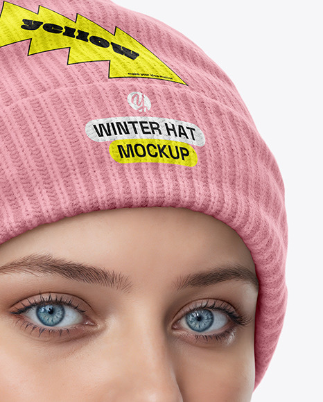 Woman in a Beanie Mockup