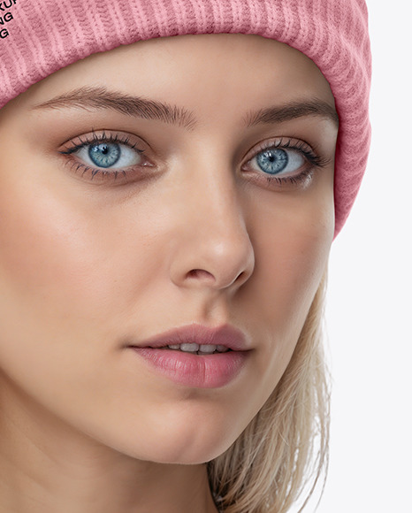 Woman in a Beanie Mockup