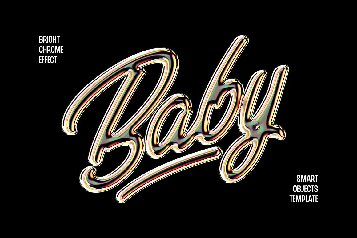 Polished Chrome Text Effect Polished Chrome Text Effect