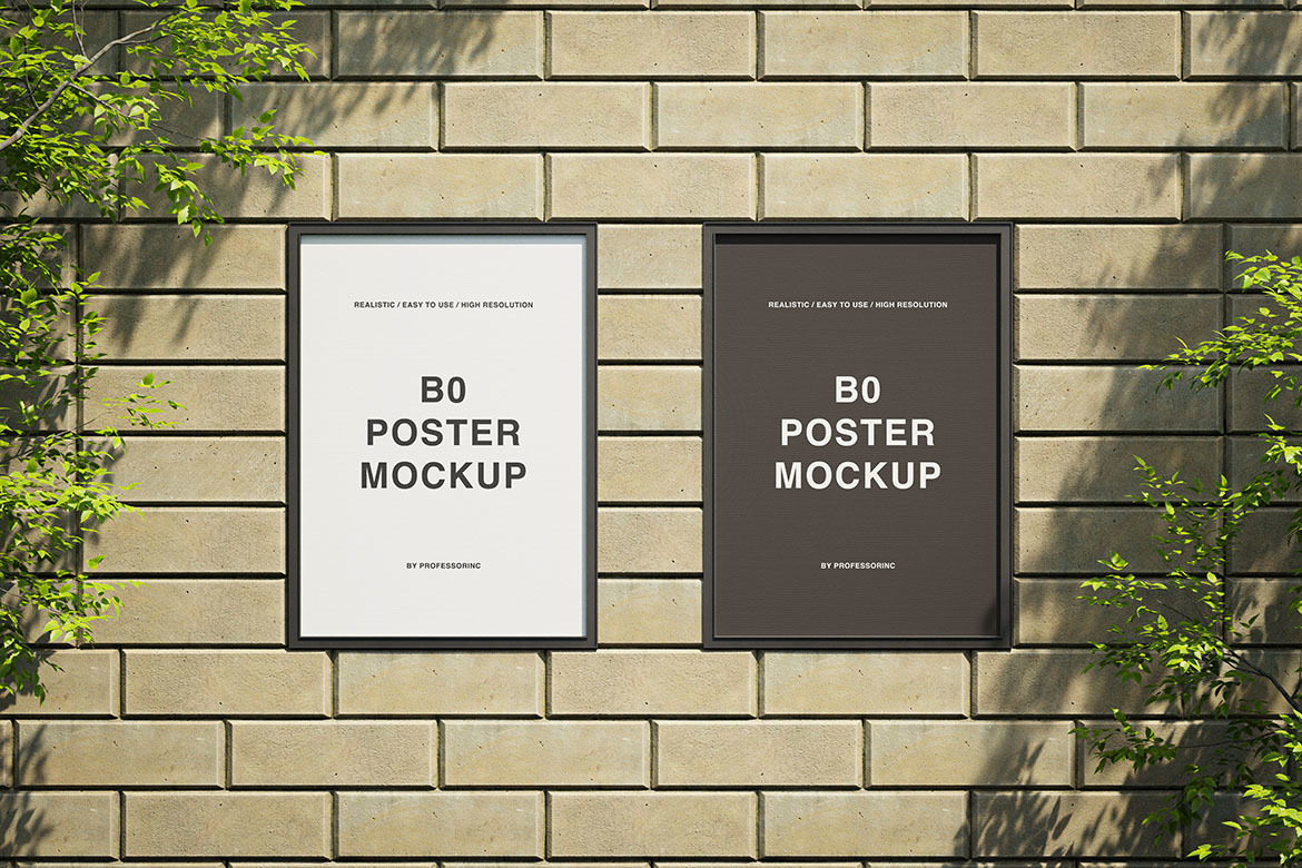 B0 Poster Mockup Set B0 Poster Mockup Set