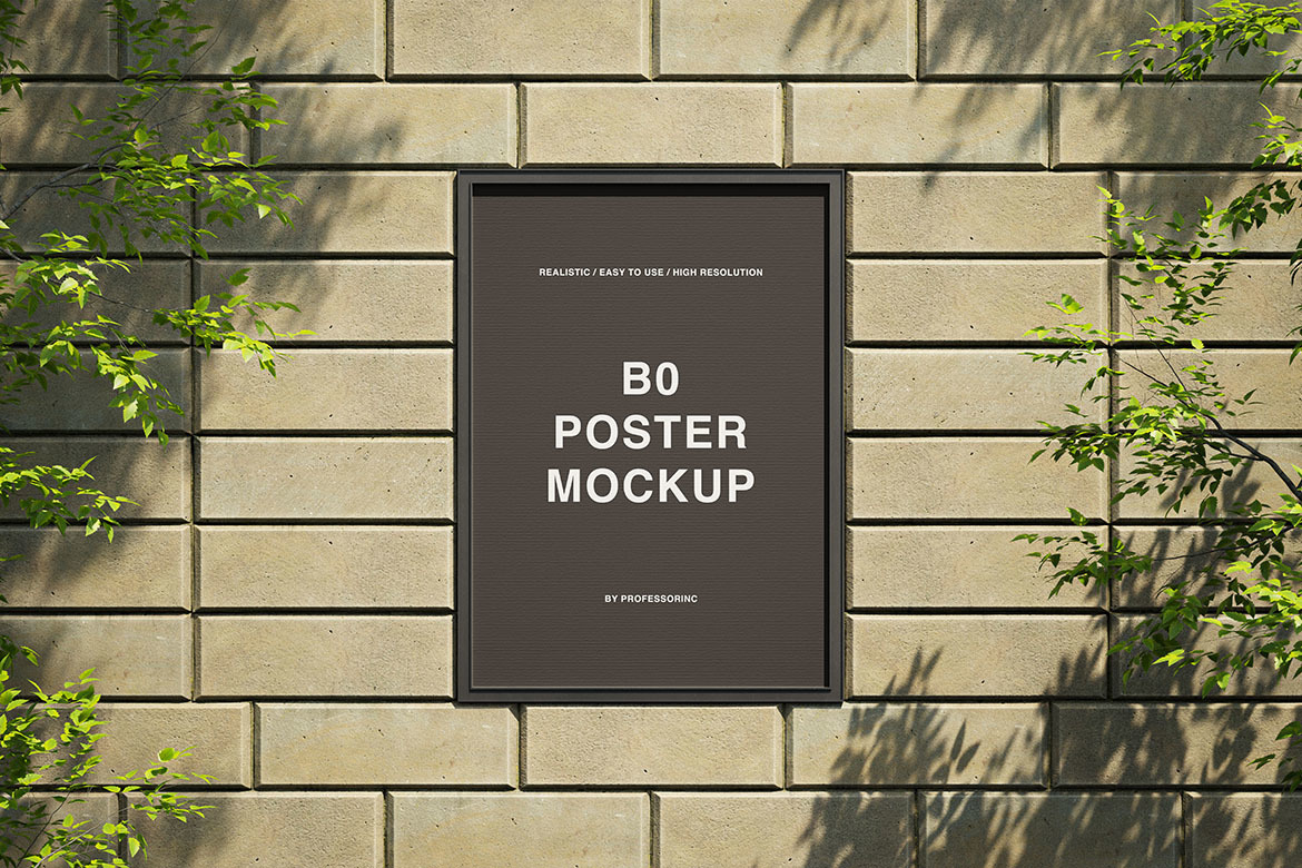 B0 Poster Mockup Set B0 Poster Mockup Set