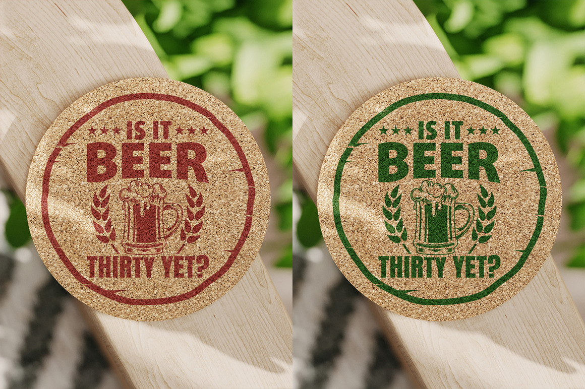 Beer Cork Coaster Mockup