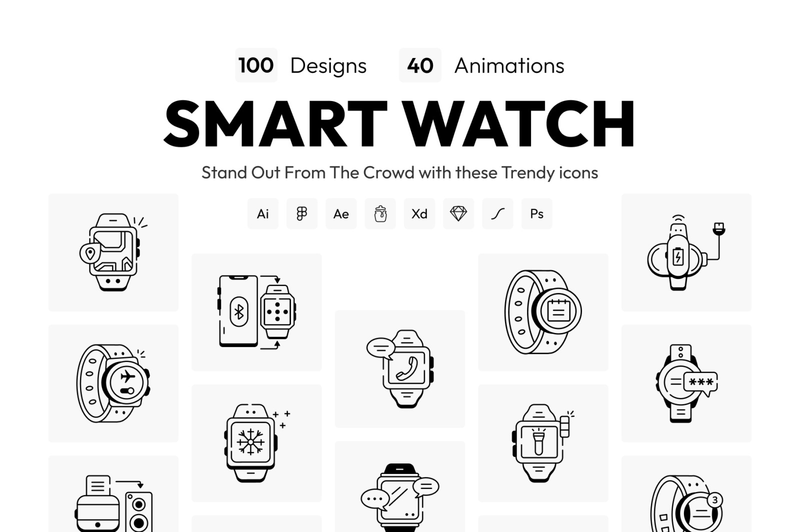 Animated Smartwatch Icons