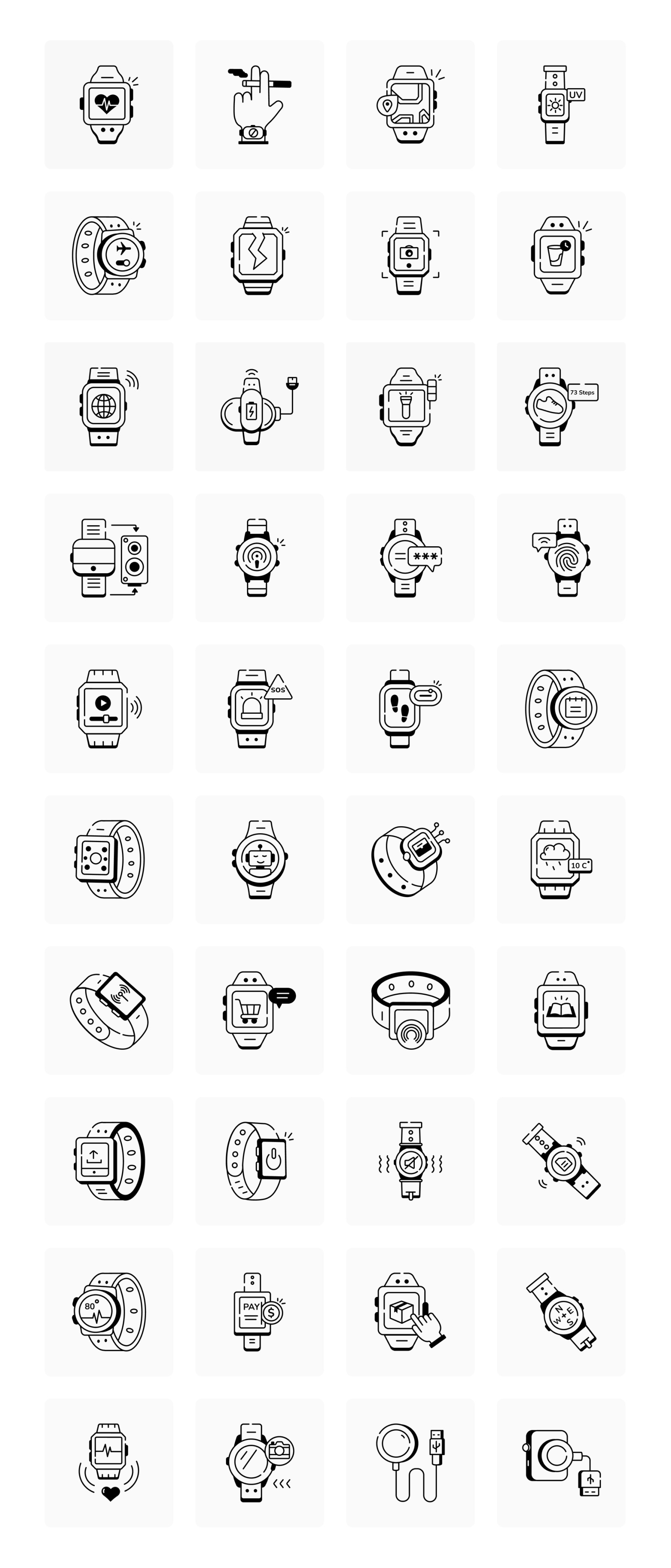 Animated Smartwatch Icons