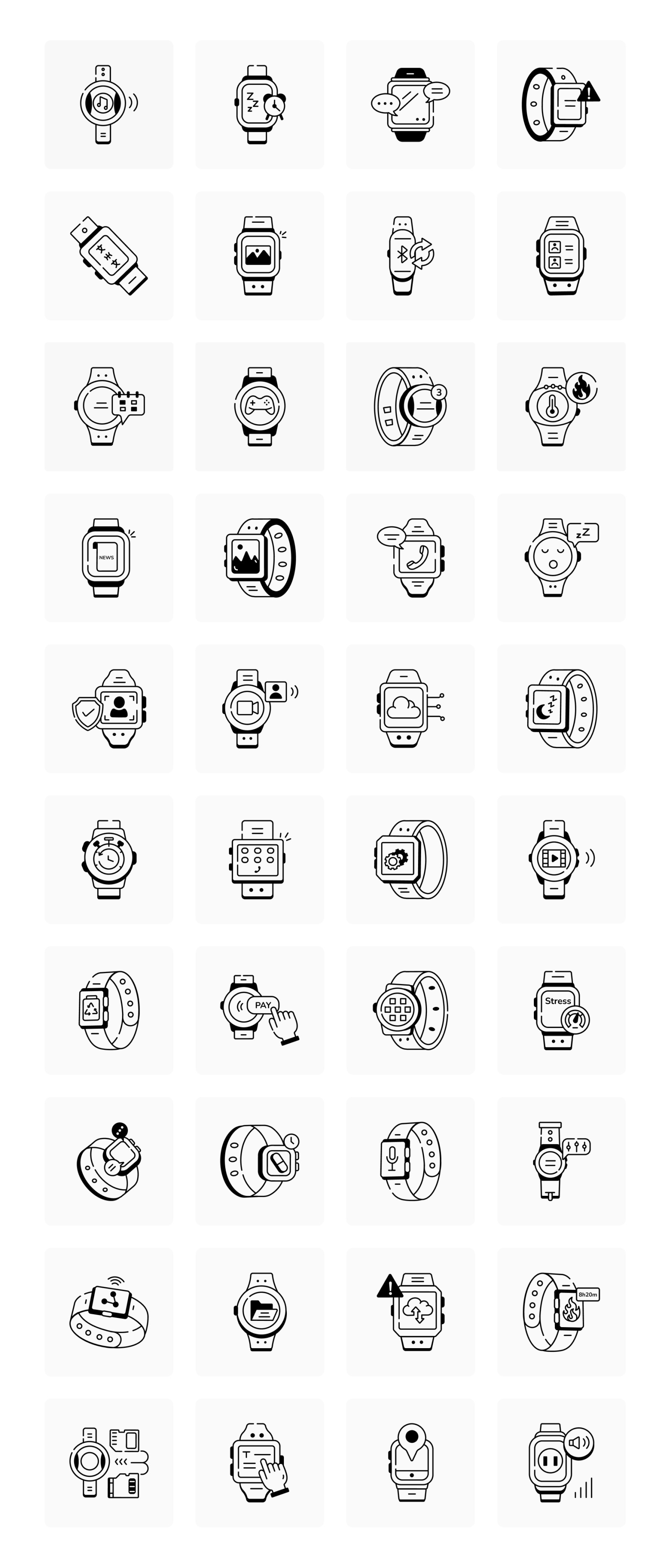 Animated Smartwatch Icons