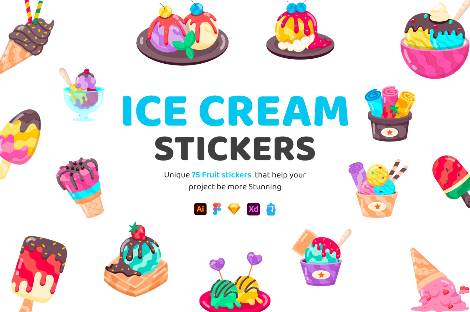 Ice Cream Stickers Ice Cream Stickers