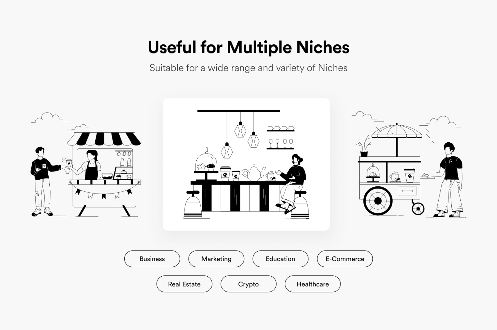 Coffee and Cafe Shop Illustrations Coffee and Cafe Shop Illustrations