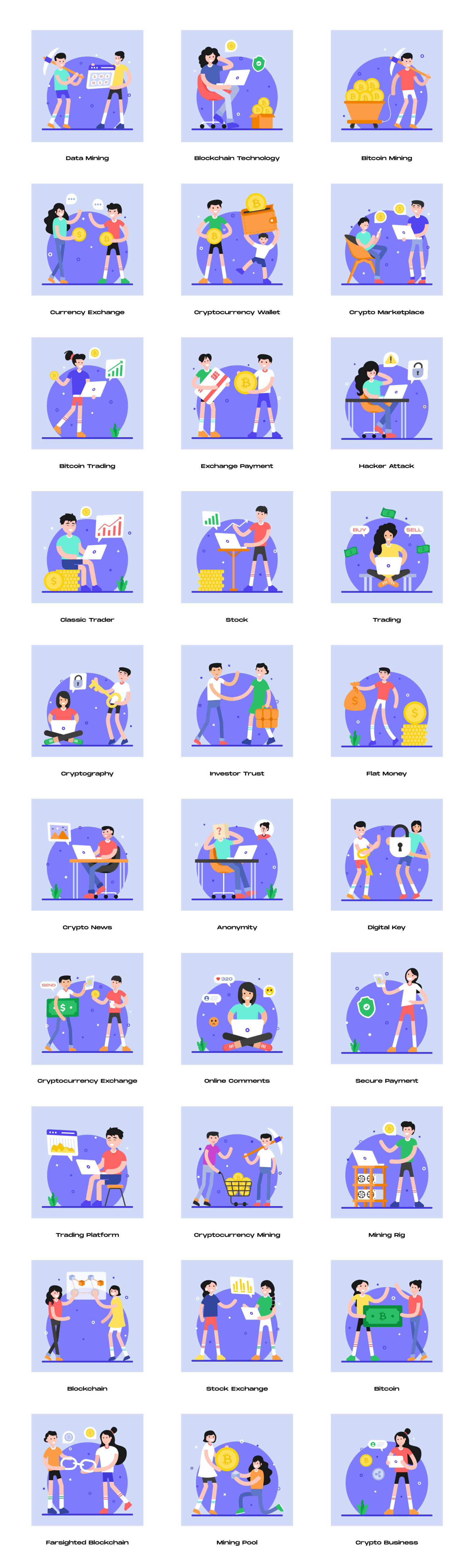 Cryptocurrency Illustrations Cryptocurrency Illustrations