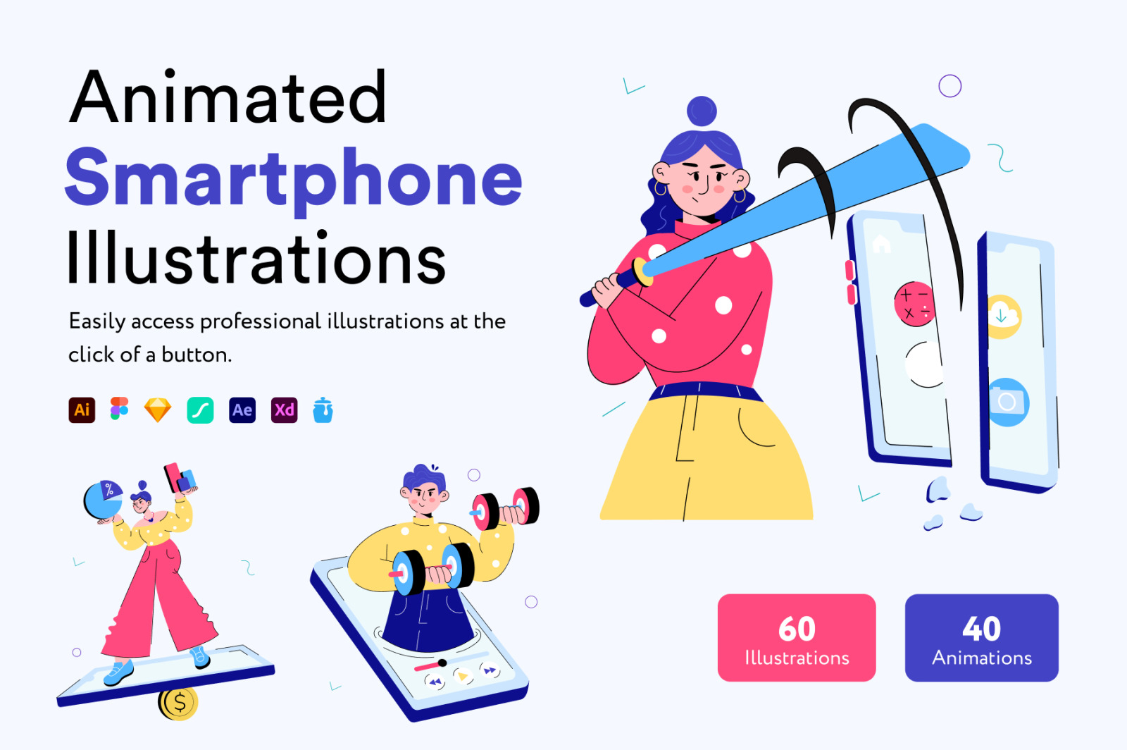 Animated Smartphone Illustrations