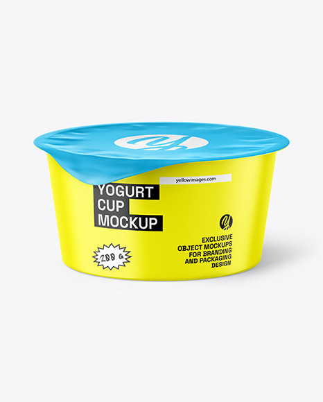 Matte Yogurt Cup Mockup