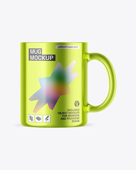 Metallic Mug Mockup - 360 mug mockup