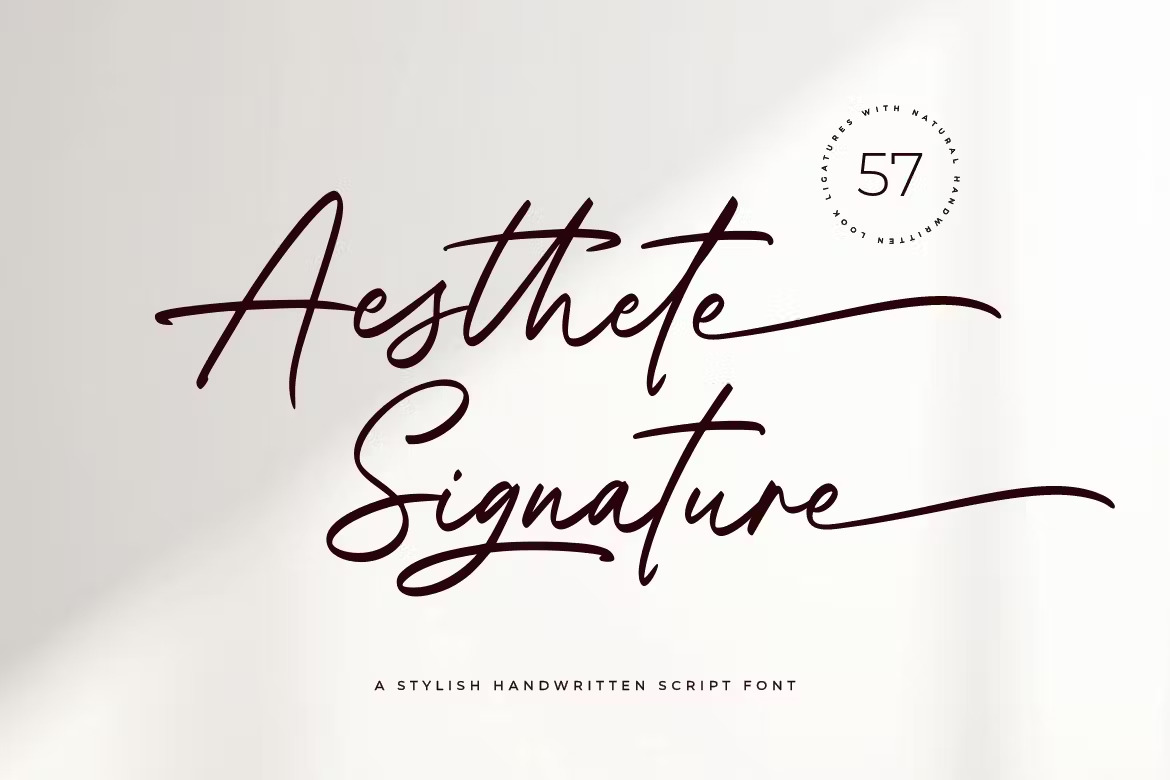 Aesthete Signature Font