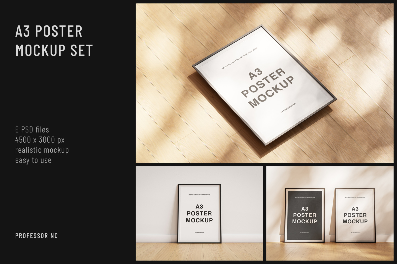 A3 Poster Mockup Set A3 Poster Mockup Set