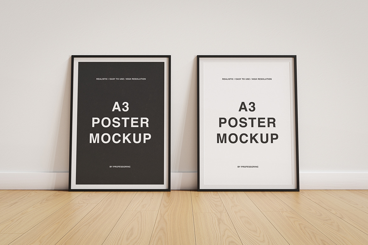 A3 Poster Mockup Set A3 Poster Mockup Set
