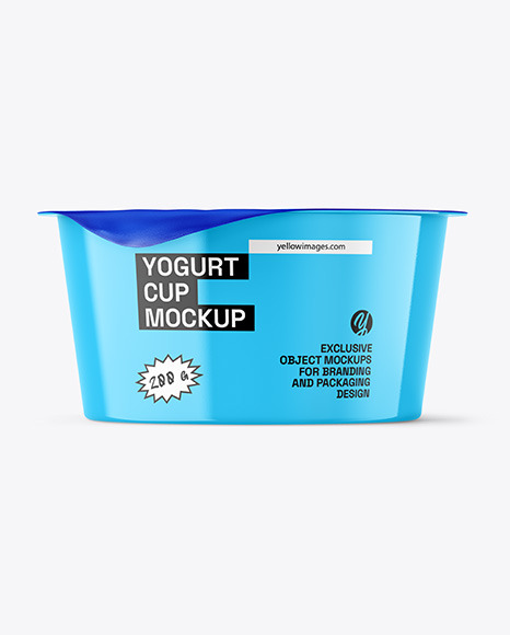 Glossy Yogurt Cup Mockup