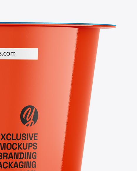 Glossy Yogurt Cup Mockup