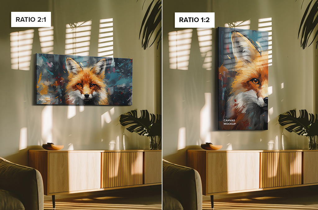 Hung Canvas Mockup Pack 03 – Contemporary Living Room Hung Canvas Mockup Pack 03 – Contemporary Living Room