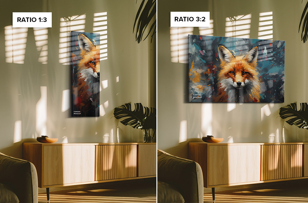 Hung Canvas Mockup Pack 03 – Contemporary Living Room Hung Canvas Mockup Pack 03 – Contemporary Living Room