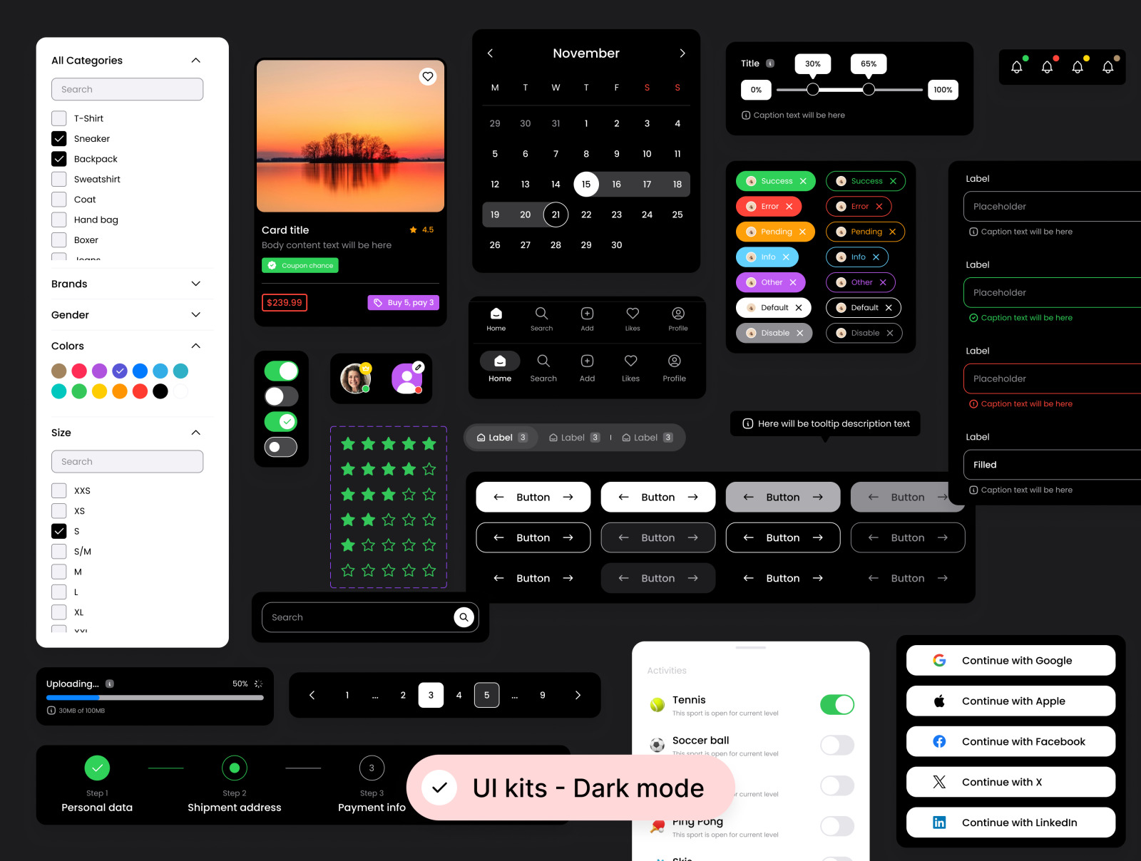 UI-win: All-in-One Atomic Design System &amp; UI kits