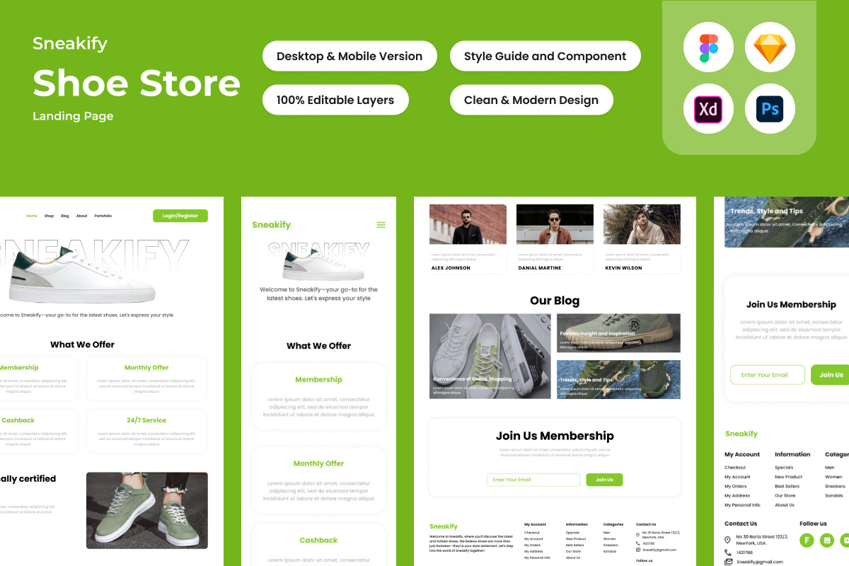 Sneakify - Shoe Store Landing Page V1 Sneakify - Shoe Store Landing Page V1
