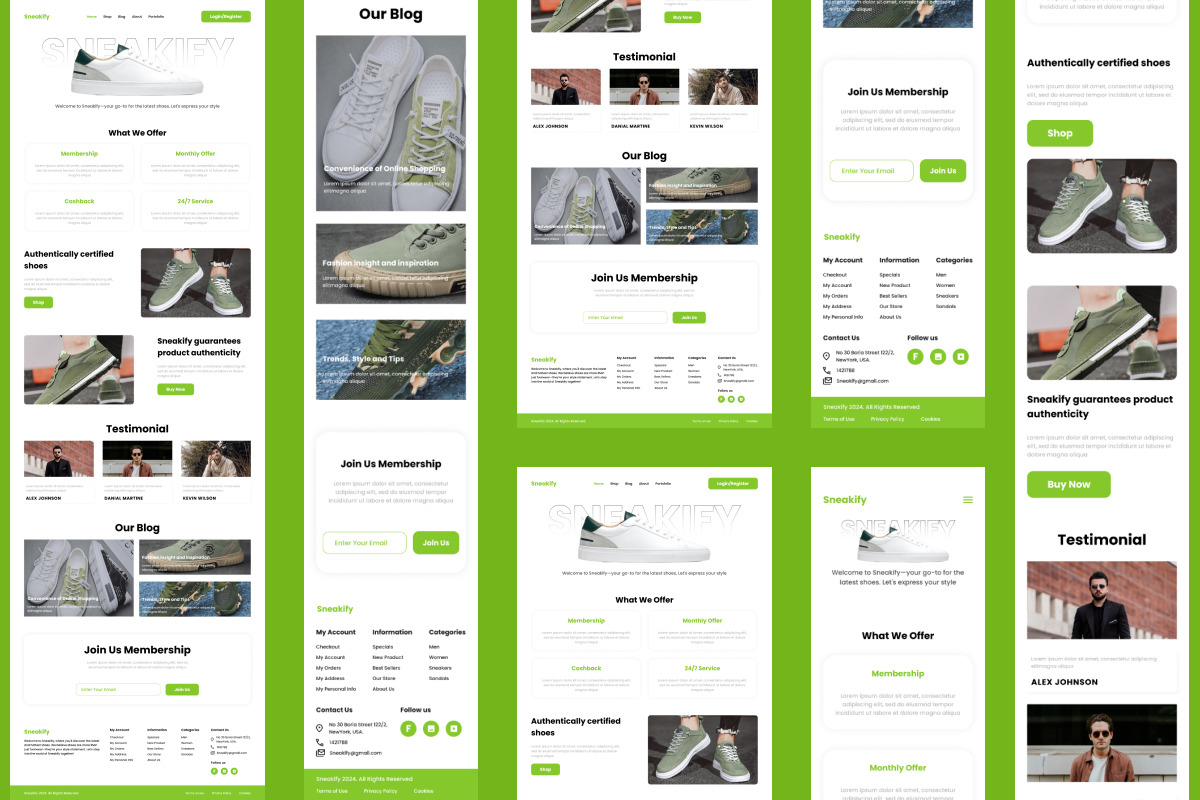 Sneakify - Shoe Store Landing Page V1 Sneakify - Shoe Store Landing Page V1