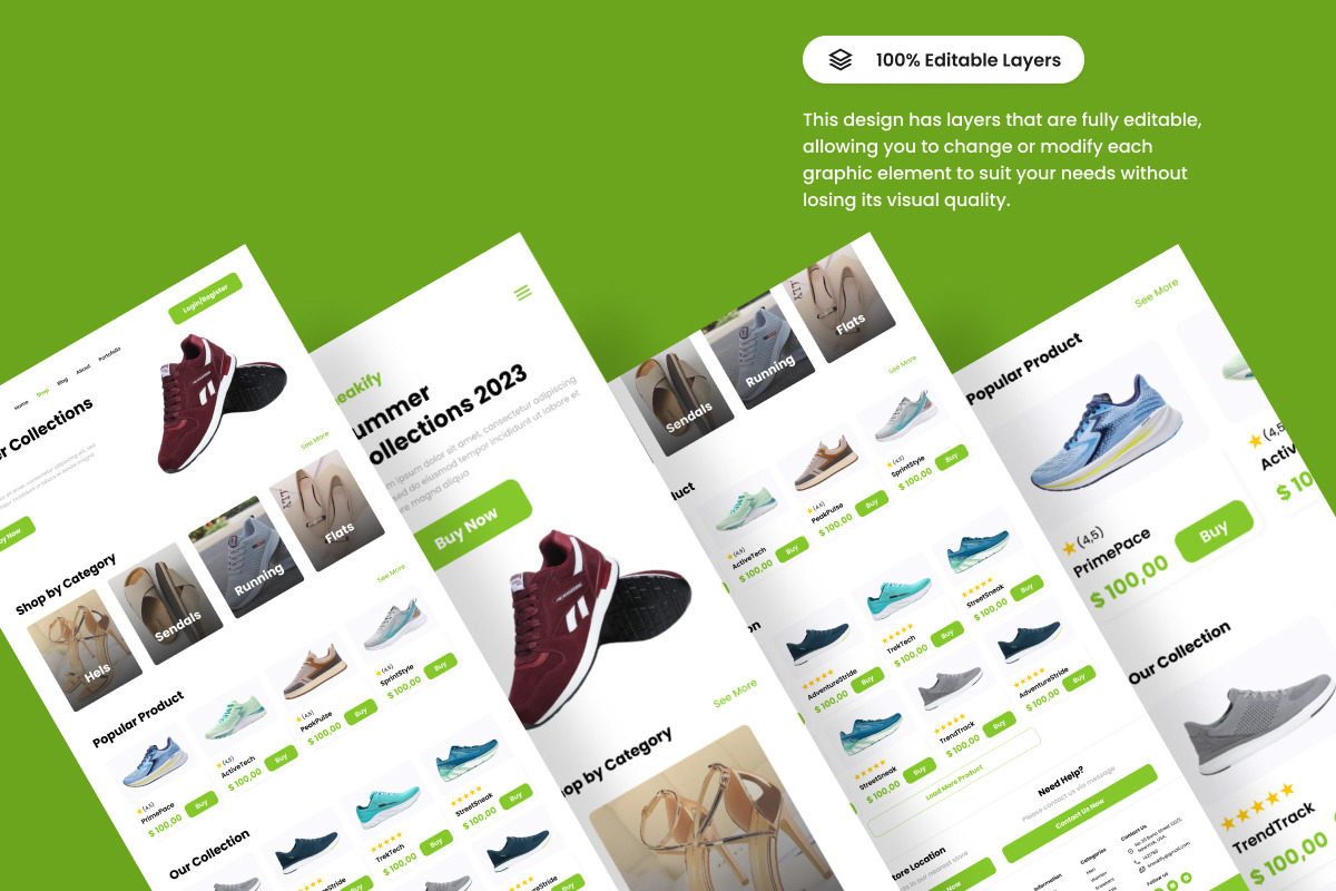 Sneakify - Shoe Store Landing Page V2