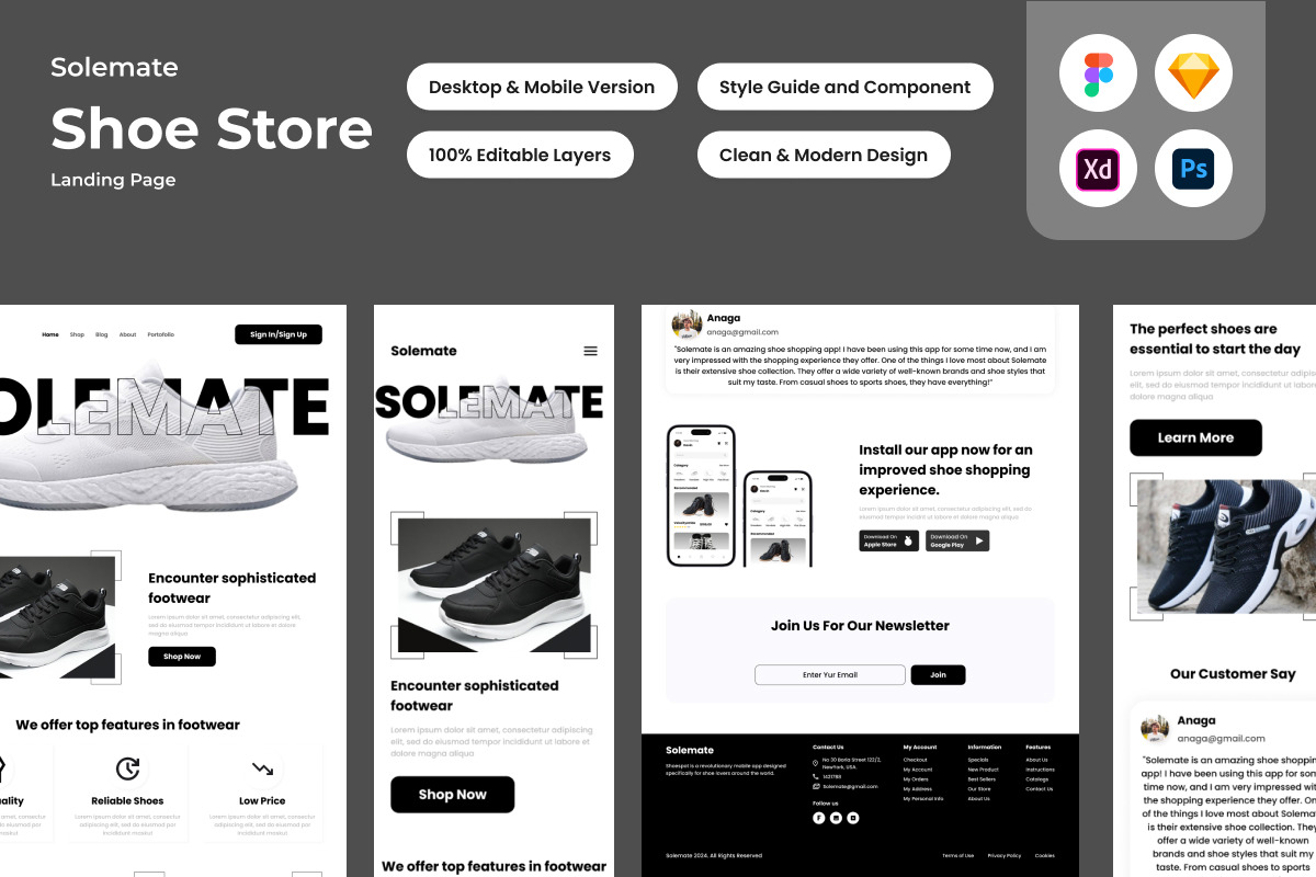 Solemate - Shoe Store Landing Page V1