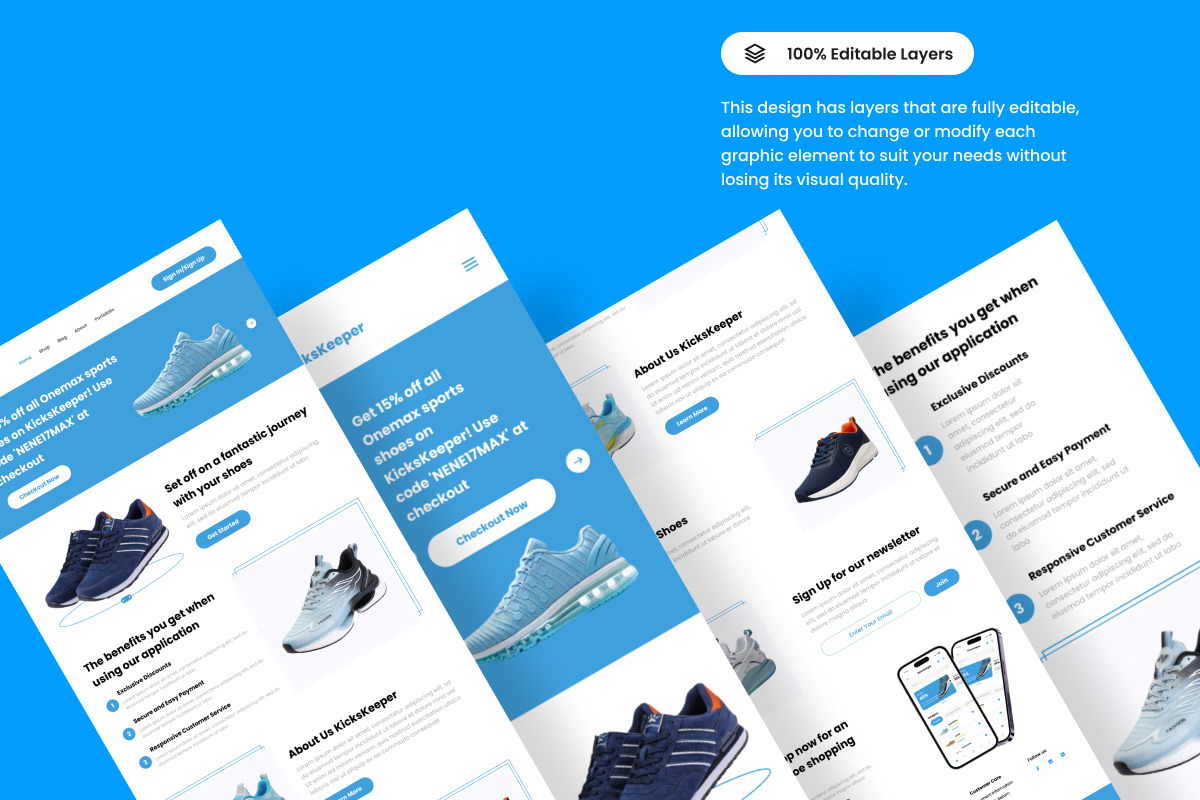 KicksKeeper - Shoe Store Landing Page V1