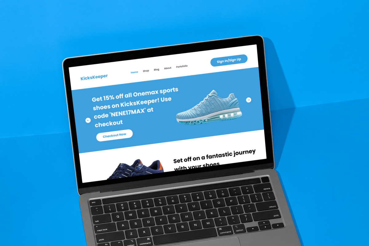 KicksKeeper - Shoe Store Landing Page V1