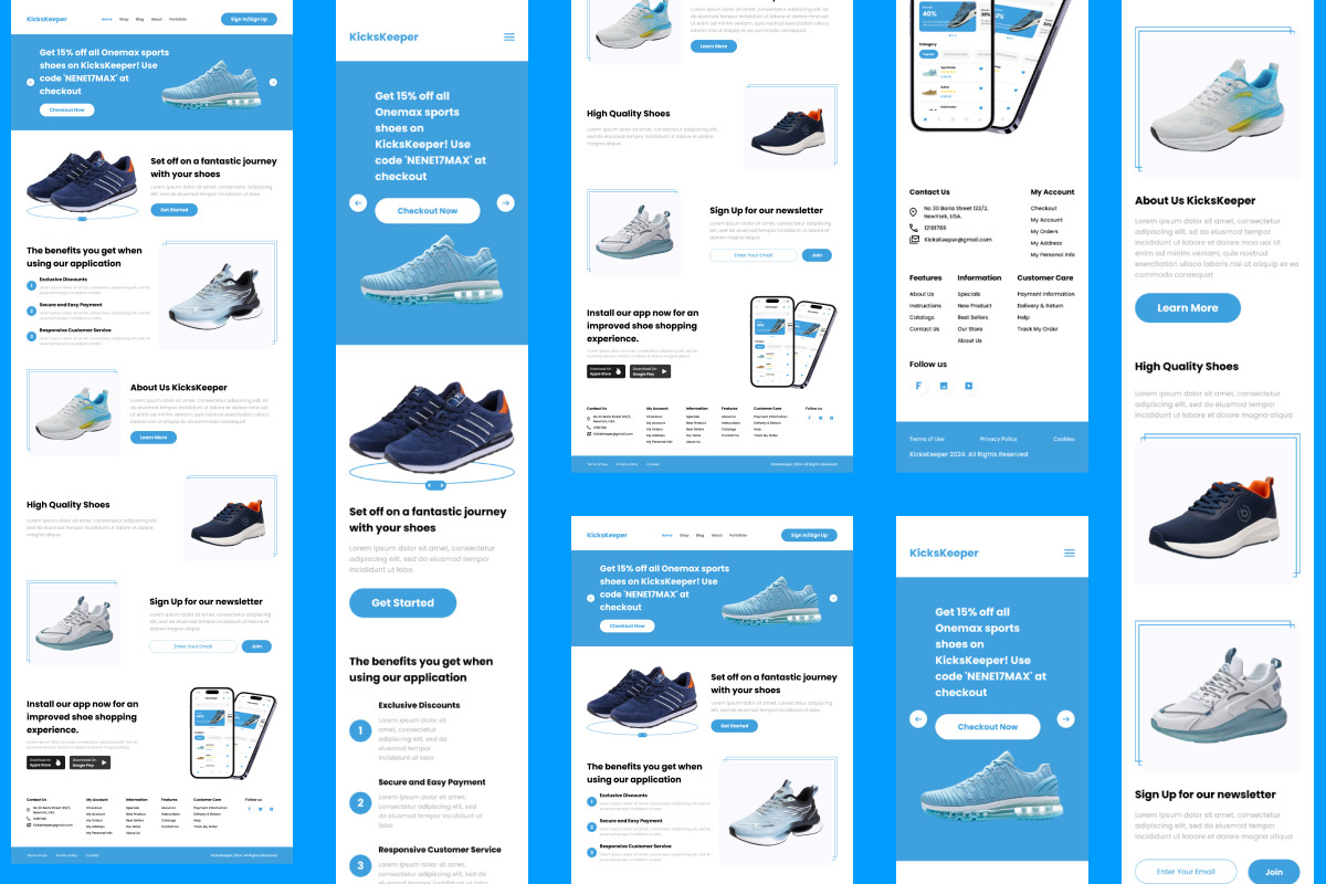 KicksKeeper - Shoe Store Landing Page V1