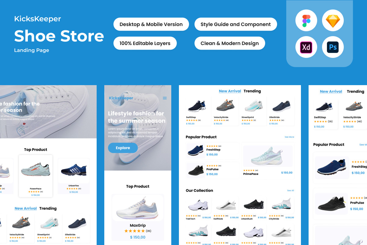 KicksKeeper - Shoe Store Landing Page V2