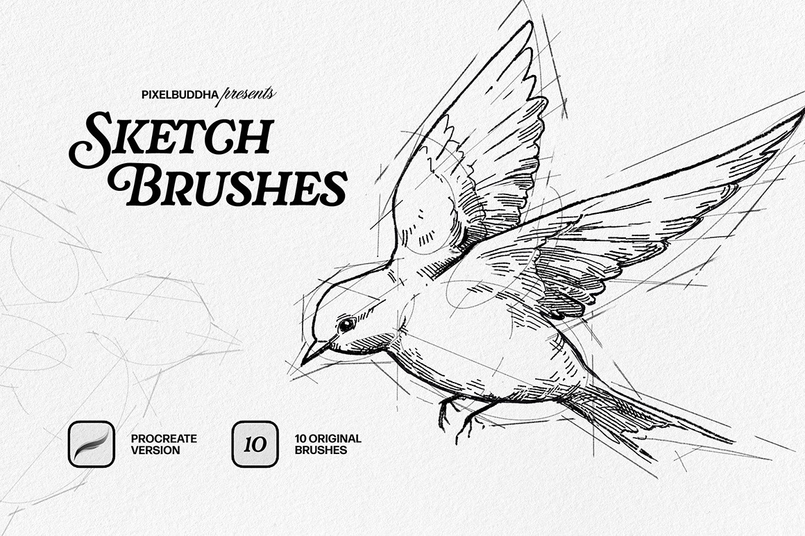 Sketch Brushes for Procreate