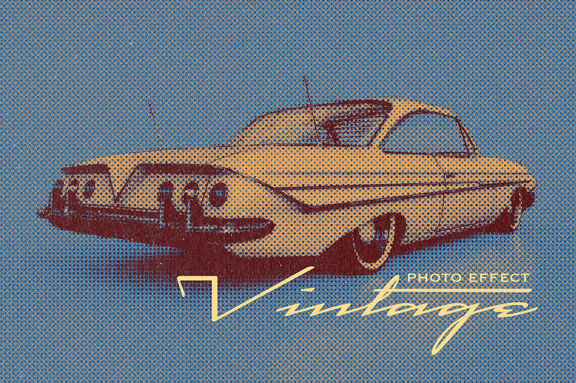Retro Halftone Photo Effect Retro Halftone Photo Effect