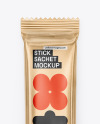 Metallic Stick Sachet Mockup