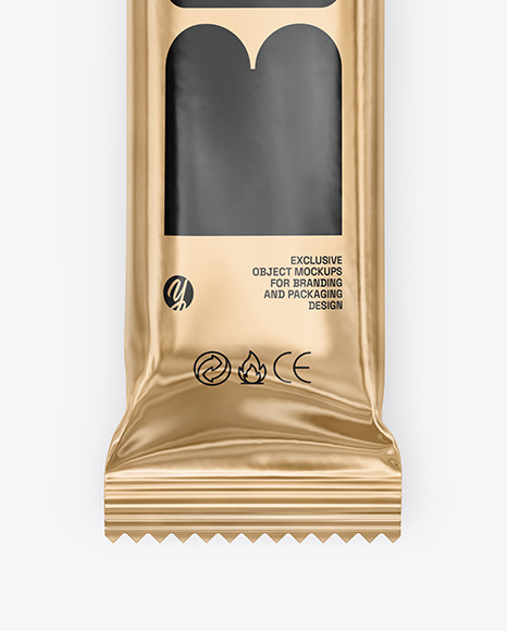 Metallic Stick Sachet Mockup