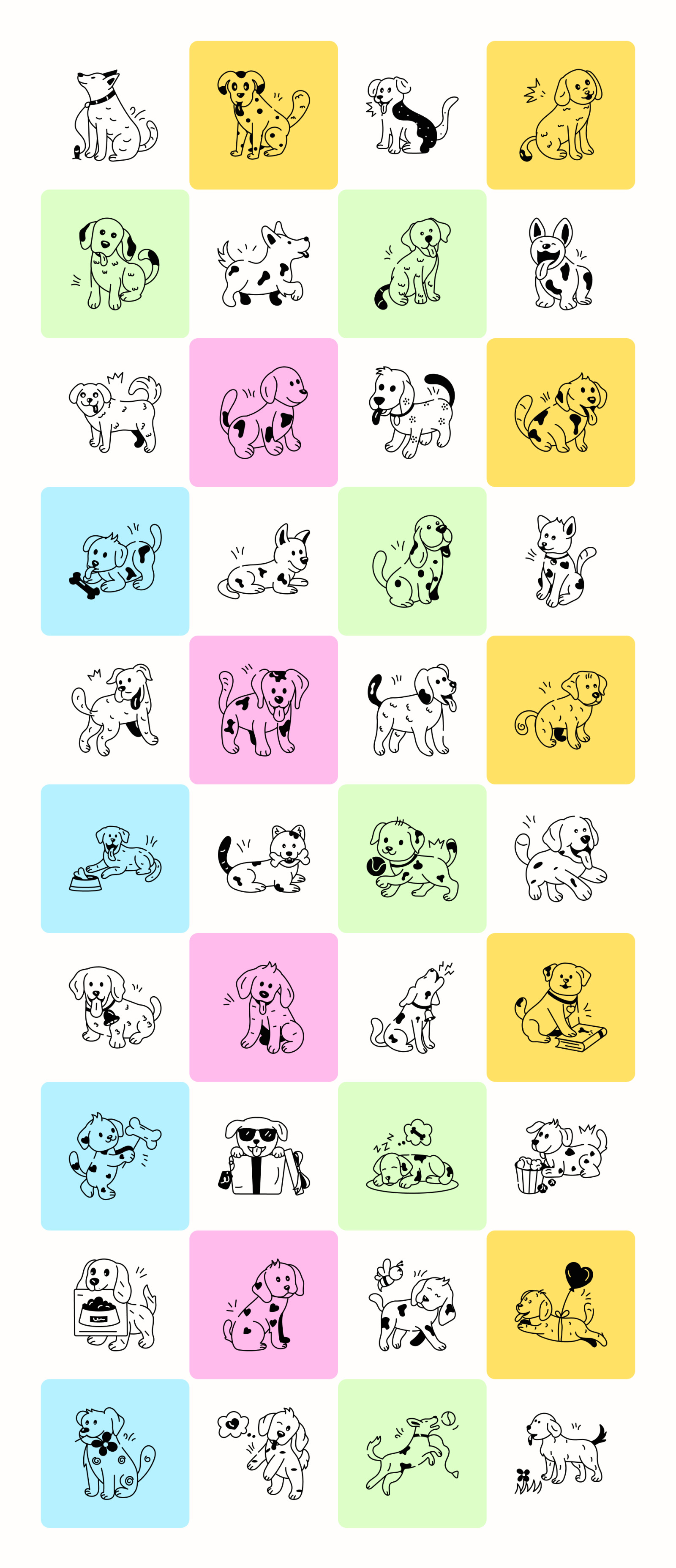 Dog Doodle Icons