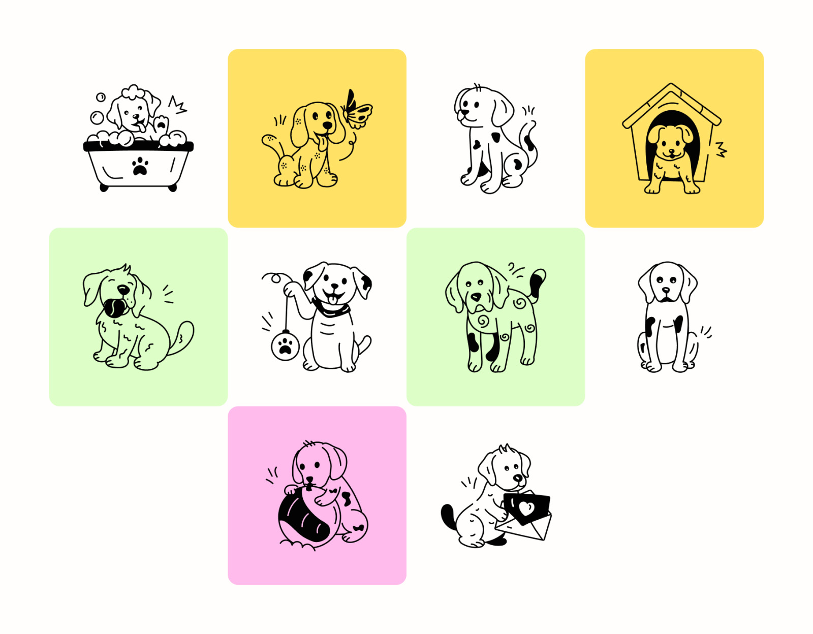 Dog Doodle Icons