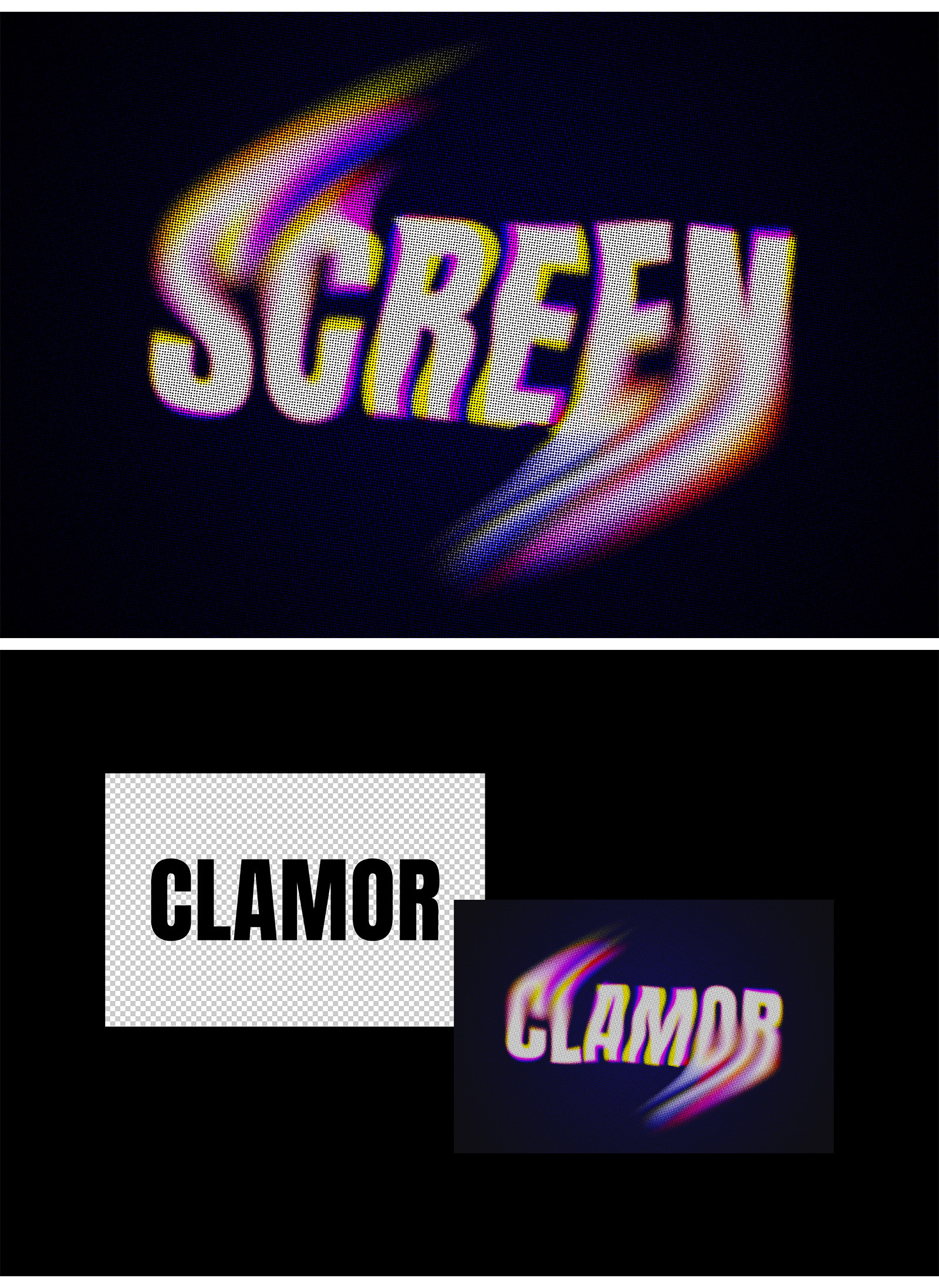 CRT Screen Distortion Text Effect