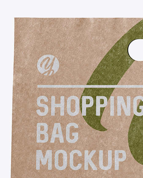 Kraft Paper Shopping Bag Mockup - Front View