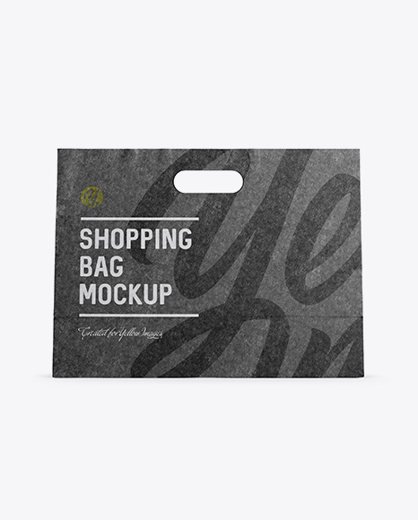 Kraft Paper Shopping Bag Mockup - Front View