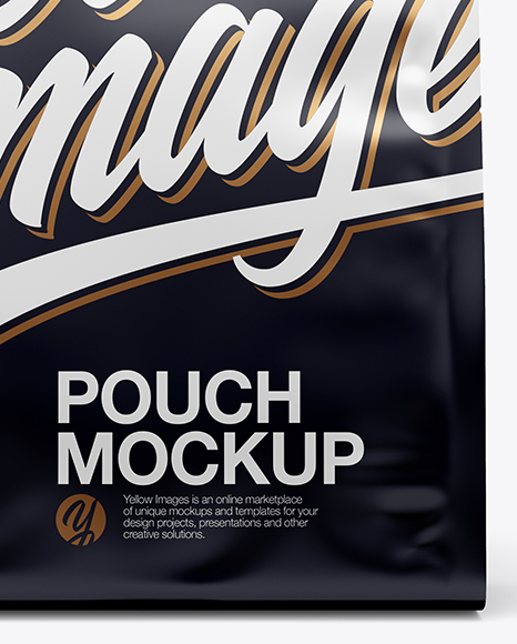 Matte Pouch Mockup - Front View