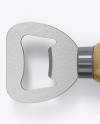 Bottle Opener W/ Wooden Grip Mockup - Top View Bottle Opener W/ Wooden Grip Mockup - Top View
