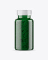 Green Pills Bottle Mockup