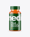 Orange Pills Bottle Mockup Orange Pills Bottle Mockup