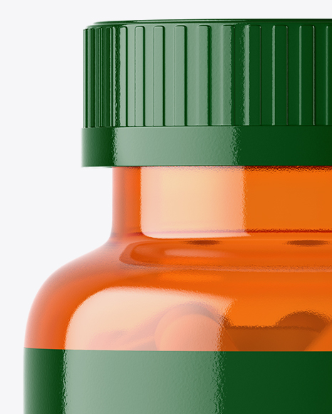 Orange Pills Bottle Mockup Orange Pills Bottle Mockup