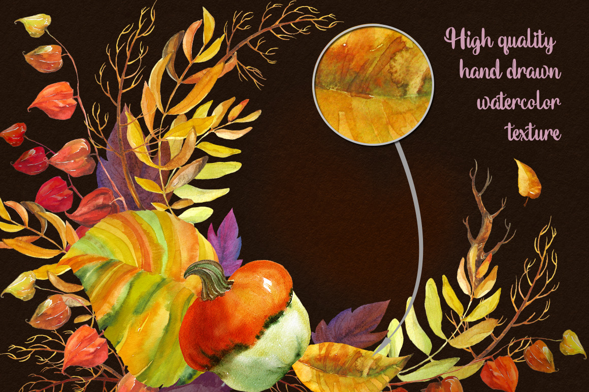 Watercolor Fall Floral Clip Art Watercolor Fall Floral Clip Art
