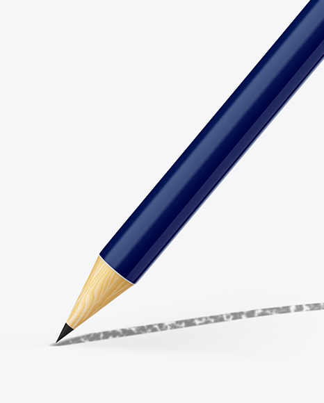 Round Pencil W/ Eraser Mockup