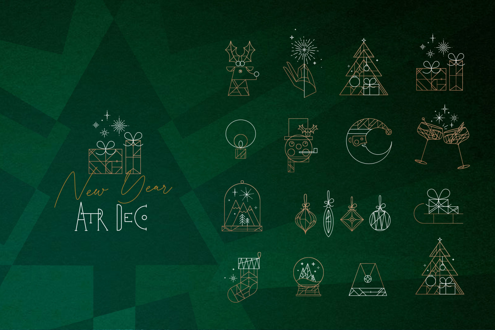 New Year Art Deco New Year Art Deco
